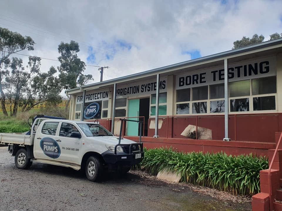 The Birdwood Pumps & Irrigation workshop on Torrens Valley Road, Gumeracha